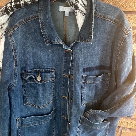 Abound Jackets & Blazers - ABOUND DISTRESSED 6 button Jean jacket , euc, worn once, excellent soft fabric🌸
